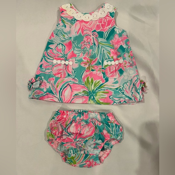 Lilly Pulitzer Other - Lilly Pulitzer Baby Shift Dress Floral Print Size 3-6 months